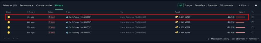 Aster burns