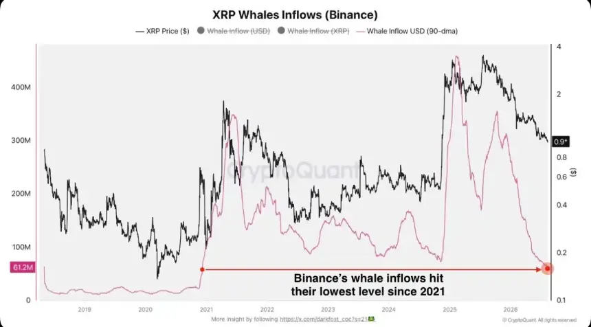XRP鲸鱼流入量